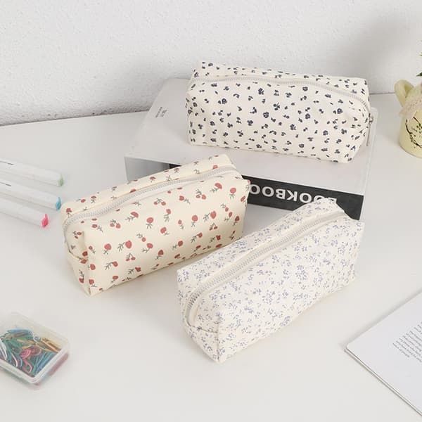 Pencil Case with Bows, Practical Pencil Pouch