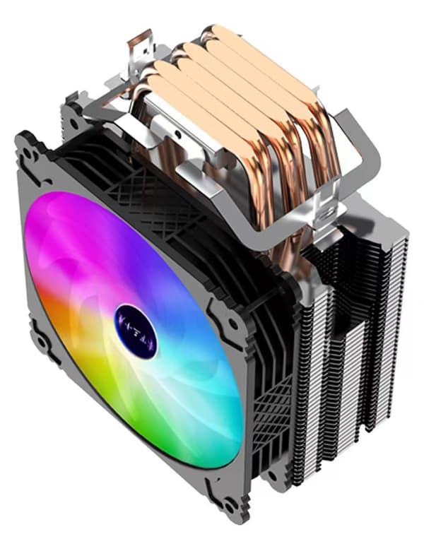 Stationär värddator CPU kylfläns 12CM4 kopparrör 12CM acrylic fan