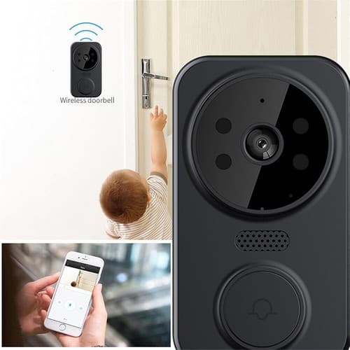 UK Trådlös Smart Video Dörrklocka WiFi Säkerhetskamera Ringklocka Dörr Intercom white