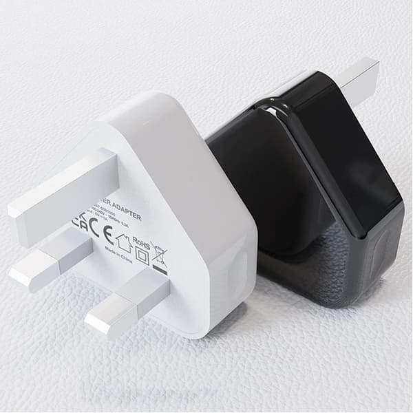 5V1A Brittisk standard USB-laddare 5V2A Brittisk standard UKCA-certifierat laddningshuvud CE-certifierad triangulär laddare white