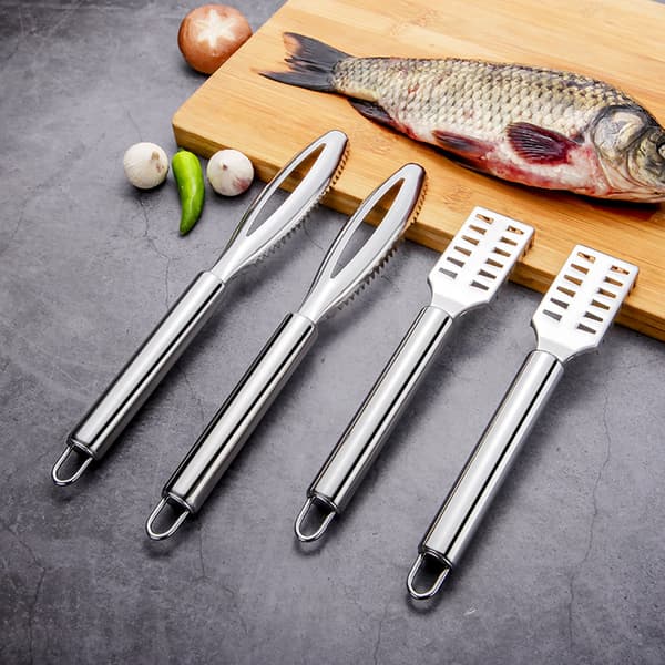 Fiskskrapa i rostfritt stål, köksredskap