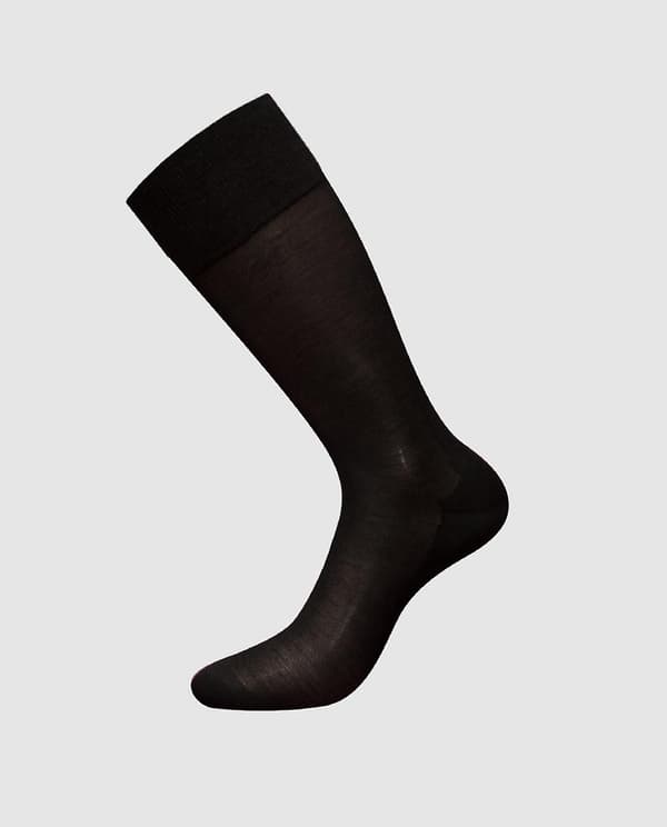 Merceriserade bomullsstrumpor - Herrstrumpor Black