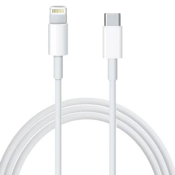 MFi-certifierad iPhone USB-C till Lightning-datakabel 1 meter plus 2 vita snabbladdare