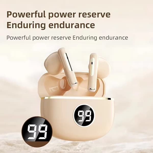 TWS Trådlösa Hörlurar Stereo Bluetooth Hörlurar För iPhone & Android beige