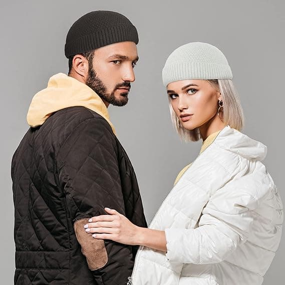 Herr Brimless Hattar Docker Mössa Skull Caps Unisex Vinter