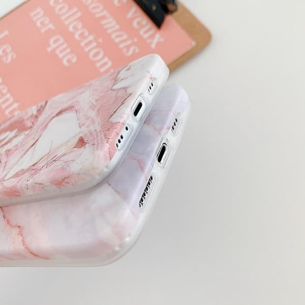 iPhone 14 Pro Skal Marmor Vit Vit