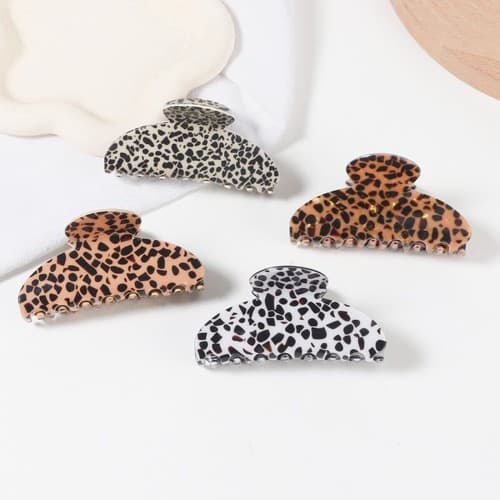 Nya Starka Stora Hårklämmor med Leopardtryck Mode För Kvinnor Damer style 5