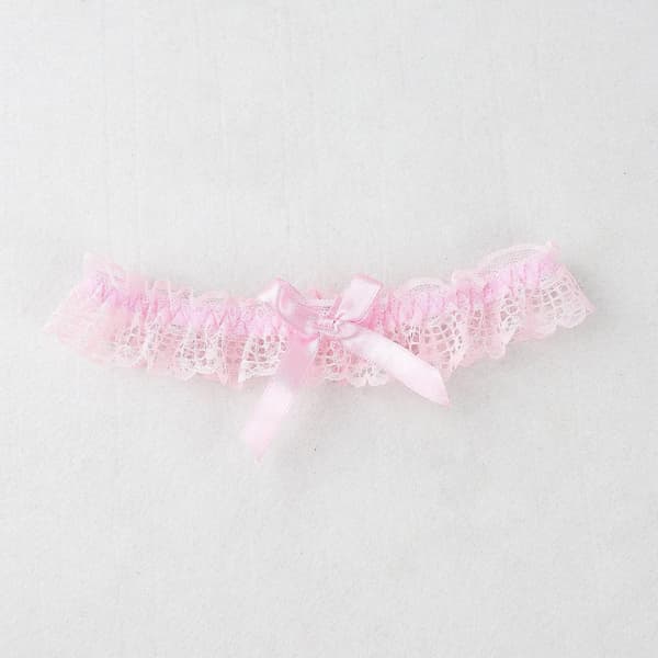 2 st Bröllopsdag Strumpeband med Satin och Spets - Välj Design