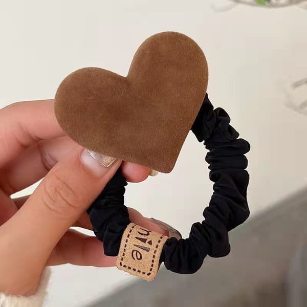 Elastiska hjärtformade gummiband, hästsvanshållare, hårband för flickor, 8-pack