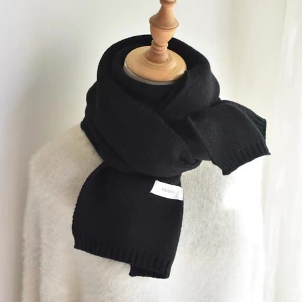 Vindtät Stickad Ullscarf Förtjockning Vinterhalsdukar Höst Vinter grey
