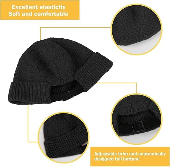 Herr Brimless Hattar Docker Mössa Skull Caps Unisex Vinter