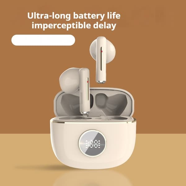 TWS Trådlösa Hörlurar Stereo Bluetooth Hörlurar För iPhone & Android beige