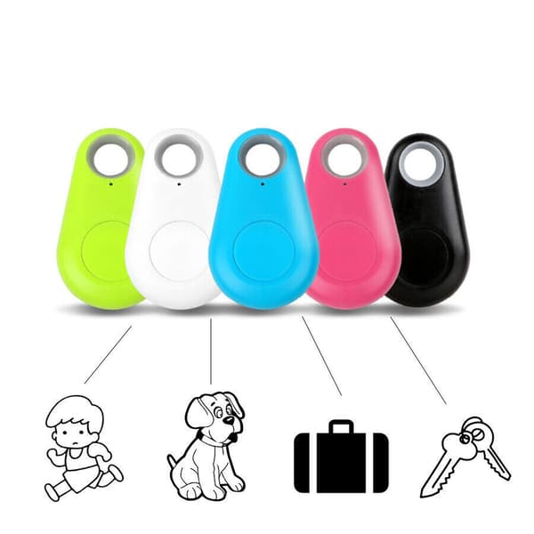 2-pack Hitta Min Nyckel Bluetooth GPS Tracker Barn Djur Lokaliserare trådlös förlorad Plånbok Nyckelring black