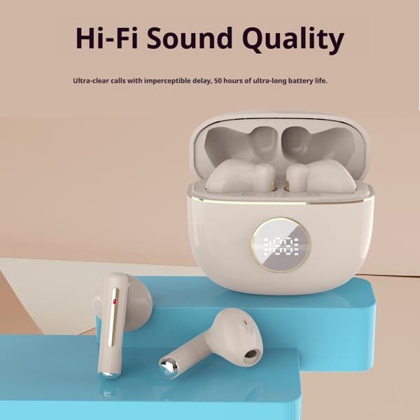 TWS Trådlösa Hörlurar Stereo Bluetooth Hörlurar För iPhone & Android white