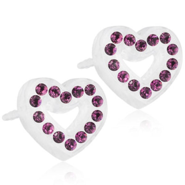 Blomdahl Örhängen MP Heart 10mm Amethyst