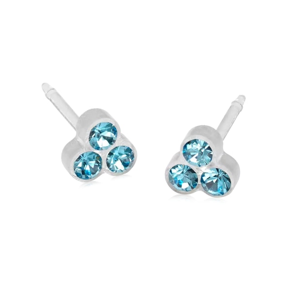 Blomdahl Örhängen MP Clover 6 mm Aquamarine