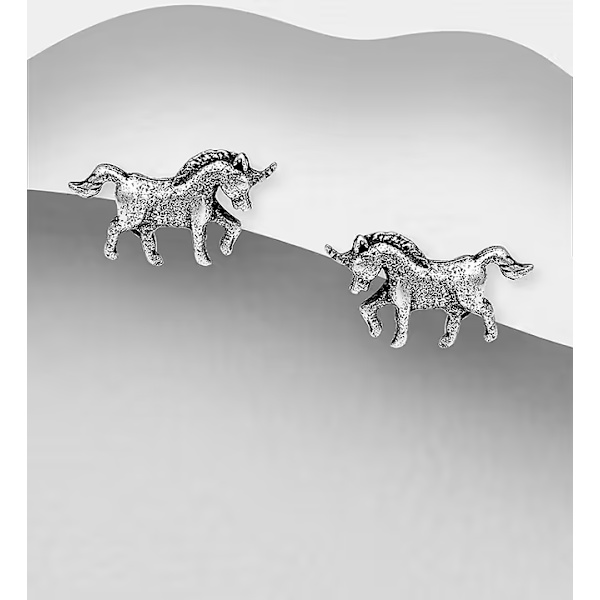 Silverörhänge Enhörning