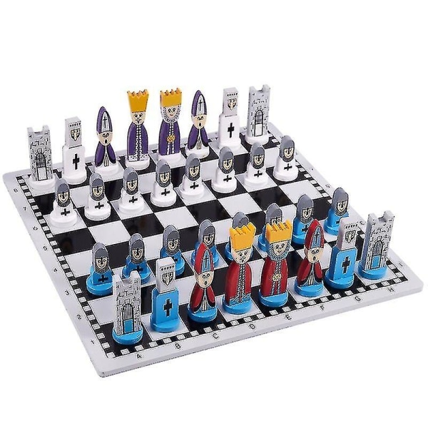 Puinen shakki Lasten lahjat Sarjakuva set Lelut huovutettu pelilauta Sisustus Säilytys lapsille Lahja perhepelit