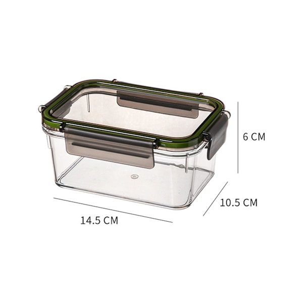 Förseglad matbehållare med lock BPA-fri läcksäker stapelbar design transparent förvaringslåda matförseglingsburk（S）