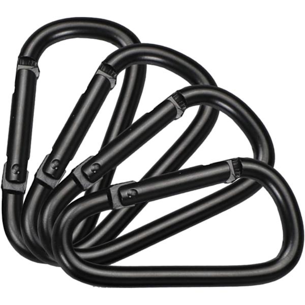 4 stk. Heavy Duty Spring Snap Hook Lille Bjergbestigning Spænde D-ringe Klips Hæklet Klatring Karabiner Nøglering Klips Aluminium Legering Klatring (66x35mm)