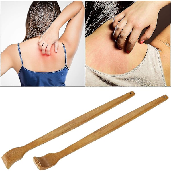 Träryggskrapa Handhållen Manuell Ryggmassager Lång Ryggskrapa För Omedelbar Lindring N