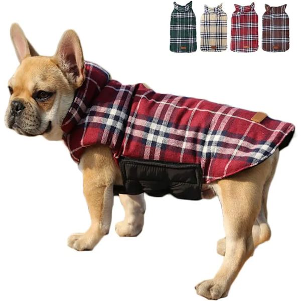 Hundkappa Hundjacka för små hundar, Vadderad dunjacka Reversibel design Väst Regnrock, Röd, S (Bröst: 44-52cm, Rygg: 32cm)