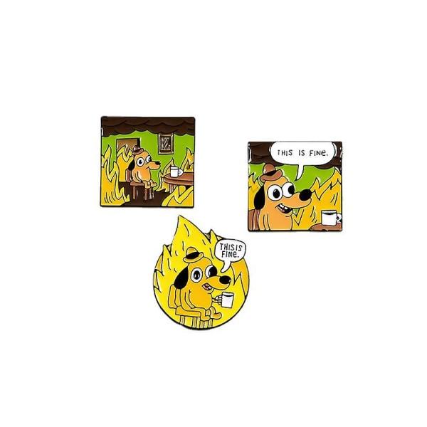 Emaljepinner Funny Pins - Dette er fine Hundepinner, Unik Anime Pins, Søte Kaffe Te Pins for jakke Bomullsskjorte Skjørt Bomull Lerretsveske Denimjakke 3