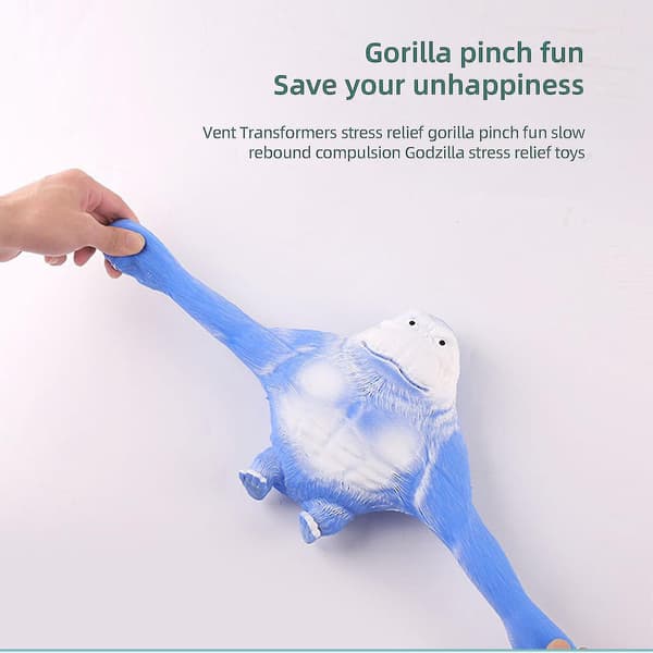 Simuleret Gorilla Abe Strækbar Squish Antistress Squeeze Elastisk Abe Legetøj