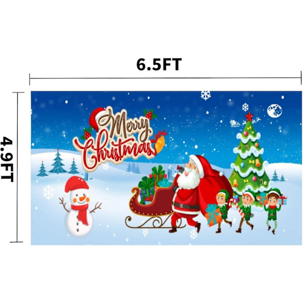 Stor Julgrindsbanner Julbakgrundsdekoration Semester, Julgrindsdekoration Garagebanner Utomhus (o, 4,8 2,1 m)
