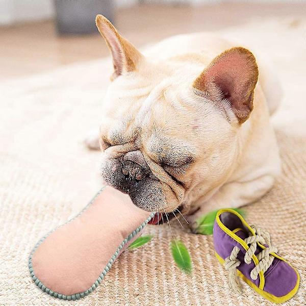 Hundtuggleksak, Säker och Hållbar Hundpipande Leksak Mini Sneakers Skor Leksak för Valp, Små och Medelstora Hundar, Fåglar, Katter, Illrar, Kaniner, Marsvin och Smådjur