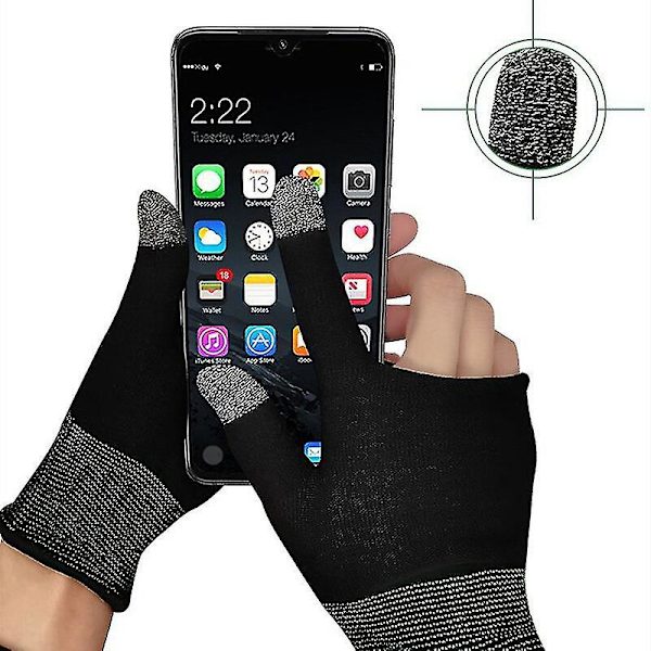 1 Par Fingerhandskar för Gaming PUBG Mobile Set Svettbeständiga Repfria (färg9)