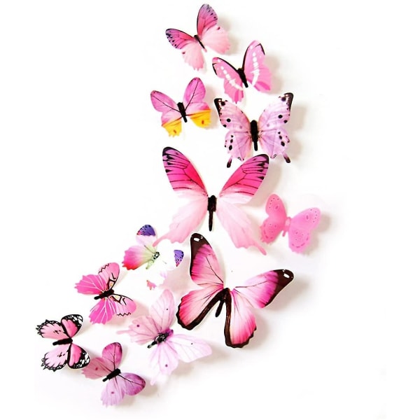 Dekorativ fjäril, tredimensionella väggdekorationer, färgutskrift fjärilsväggdekoration