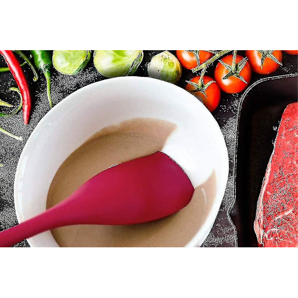 Silikonspatel, sked, hög värmetålig upp till 680 grader F, hygienisk design i ett stycke, non-stick gummiköksredskap