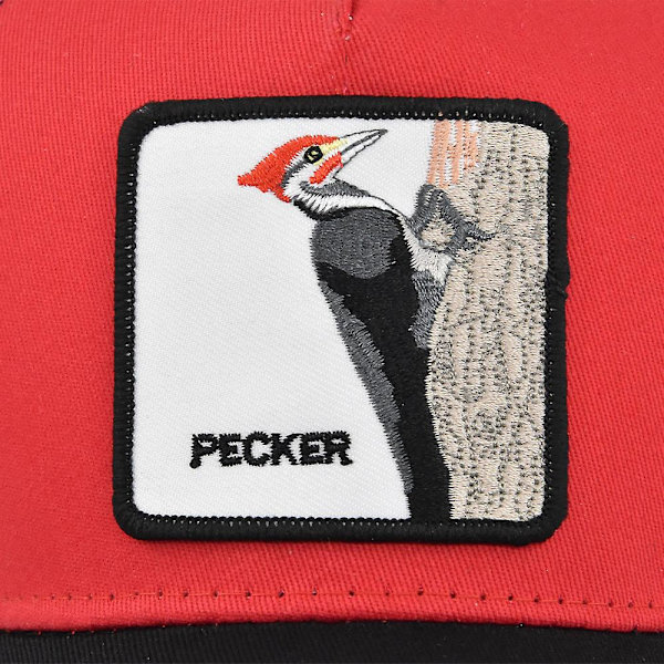 Pecker broderet baseball cap spætte patch broderet cap mesh cap buet skygge solskygge