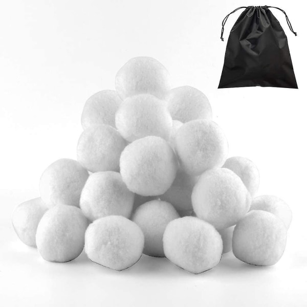 25-pack snöboll inomhus snöbollskamp falsk snöboll med väska för barn Vuxna Lekvit [xcs]