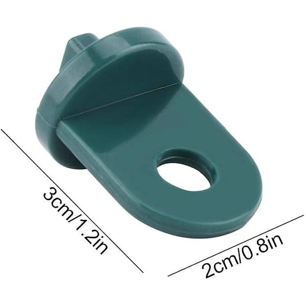Set med 50 växthusväxthakar, växthushake, blomhake, plast, hängande klämmsats, växthusgadget hängande verktyg (grön)