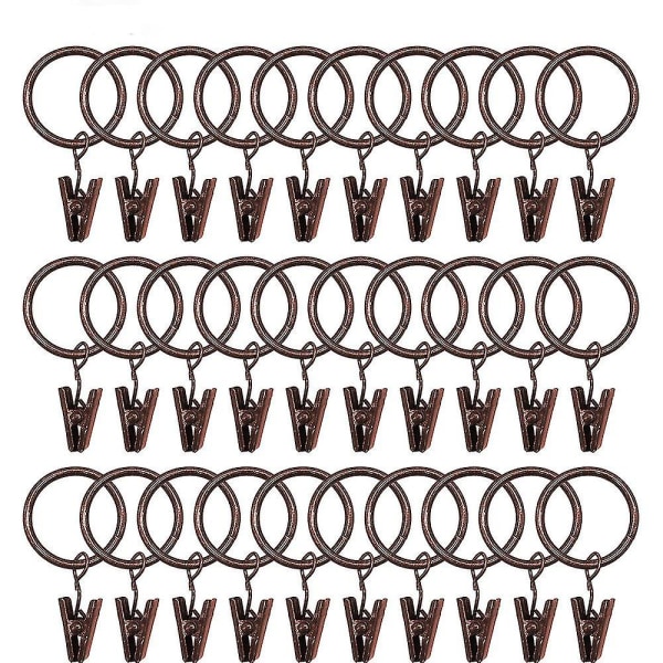30 stk Metal Gardinclips Ringe, Vintage Sorte Gardinringe 25mm