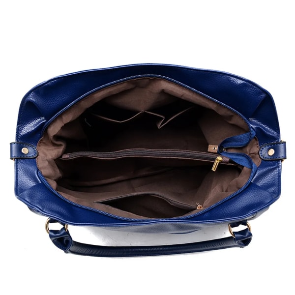 Damhandväska Messenger Bag, Damstora Kapacitet Mjuk Konstläder Axelväska Cross-Body Väskor(Vit)