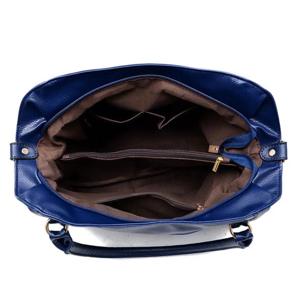 Handväska för damer, damväskor med stor kapacitet, mjukt konstläder, axelremsväskor med övre handtag (Vita)