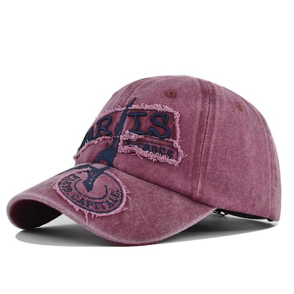 Broderi Baseball Cap Paris Retro Broderi Peaked Cap Mænds Og Kvinders Hat Vasket Gammel Sol Visor Par Hat