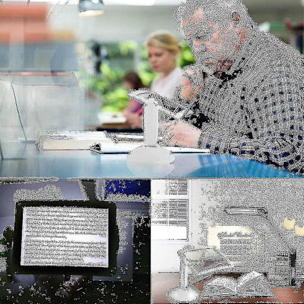 3x rektangulært forstørrelsesglas med LED-lys til bøger, svagtseende, ældre, syning, smykker, læsning