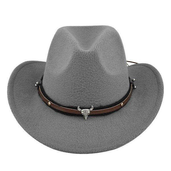 Europeisk och amerikansk kohuvud retro imitation fårhatt cowboyhatt filthatt yllehatt etnisk huva retro jazzhatt