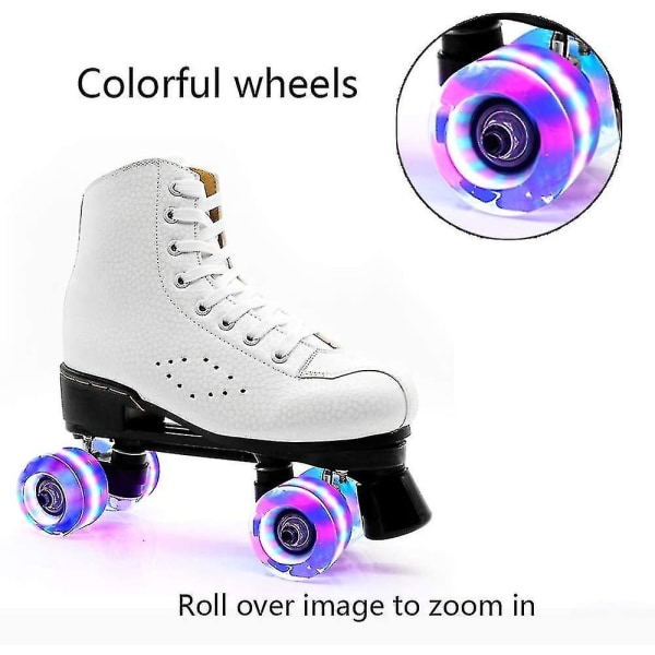 Led Light Up Rulleskøjtehjul med lejer 4-pak Cool Lighting-up skøjtehjul til dobbeltrækkeskøjteløb 32 mm X 58 mm (PBG farvet lys)