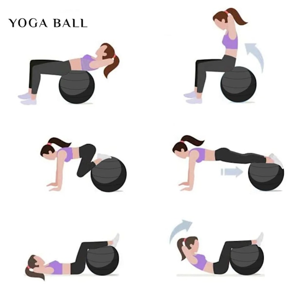 Gymnastikboll, sittande boll, Pilates, boll för yoga, sjukgymnastik, graviditet, balansboll, gymnastikboll, (röd)