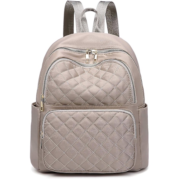 Ryggsäck Dam Mode Lättviktig Nylon Casual Ryggsäck Liten Dam Ryggsäck Stöldskydd Axelväska Skolväska Rese Ryggsäckar För Kvinnor & Flickor, Beige