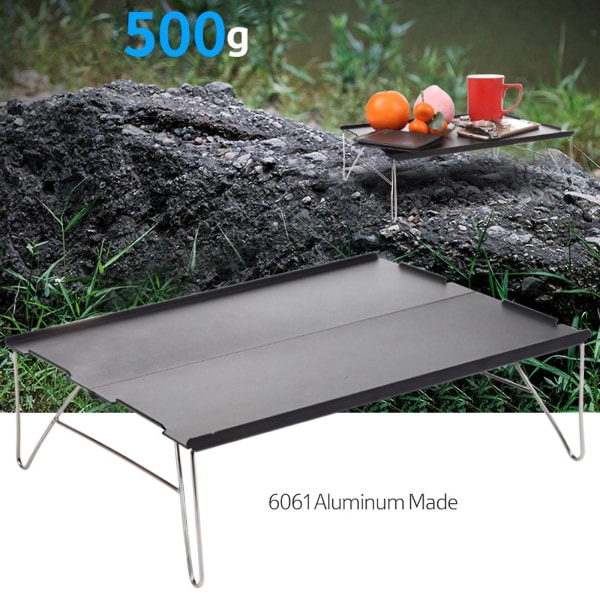 Foldeskrivebord Ultralet Let at samle Aluminiumslegering Camping Udendørs Sammenfoldeligt Bordservice Bærbart bord