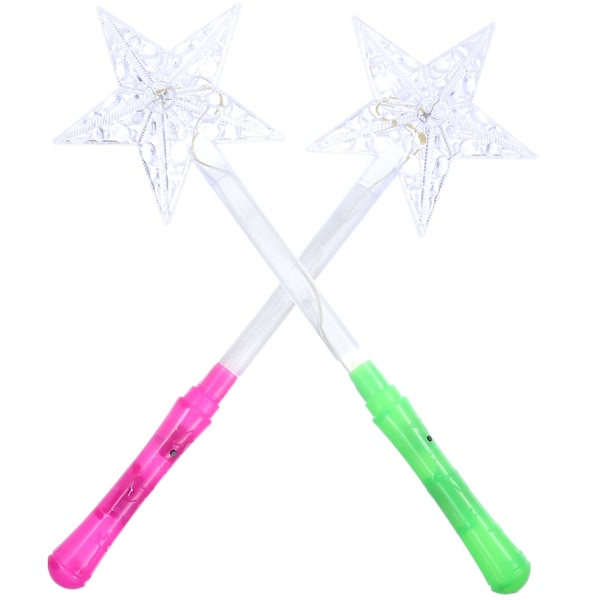 3 st Luminous Glow Wand för Barn med Stjärnform (Stjärna, slumpmässig handtagsfärg)