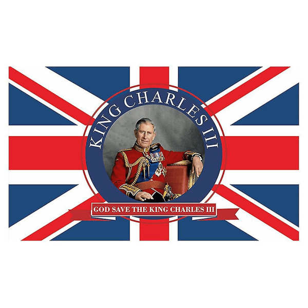 Coronation Street Partyt (5 jalkaa X 3 jalkaa) Yhdistynyt kuningaskunta King Charles II Union Jack Coronation Souvenir Flag British Celebration Party koristeet