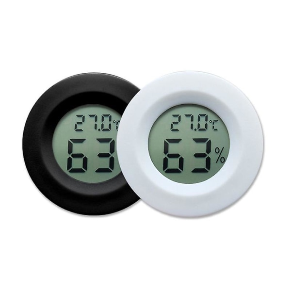 Mini digitalt rumtermometer Hygrometer Ur Hygrometer Temperatur LCD-skærmtermometer（gul）