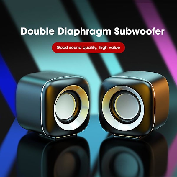Datorhögtalare Stereo Deep Bass Sound Box Högtalare För PC Laptop Musikspelare Subwoofer Multimedia Högtalare Inte Soundbar
